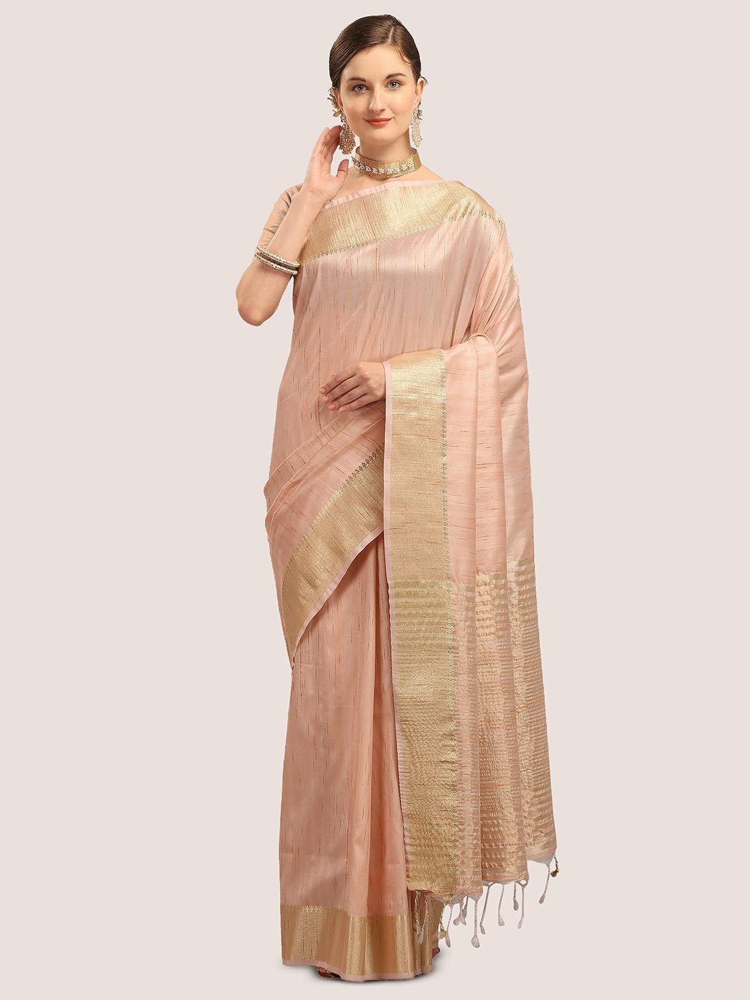 vishnu weaves woven design zari tussar saree