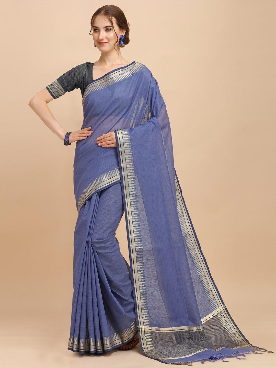 vishnu weaves zari linen blend saree