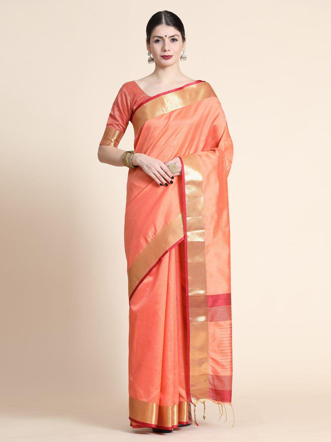 vishnu weaves zari mysore silk saree with tassels