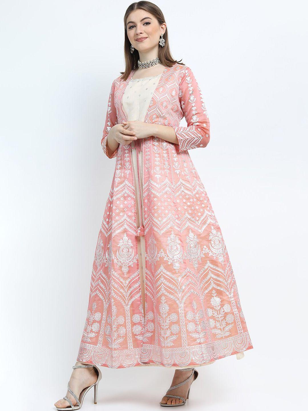vishudh-peach-coloured-ethnic-motifs-layered-ethnic-maxi-dress-with-jacket