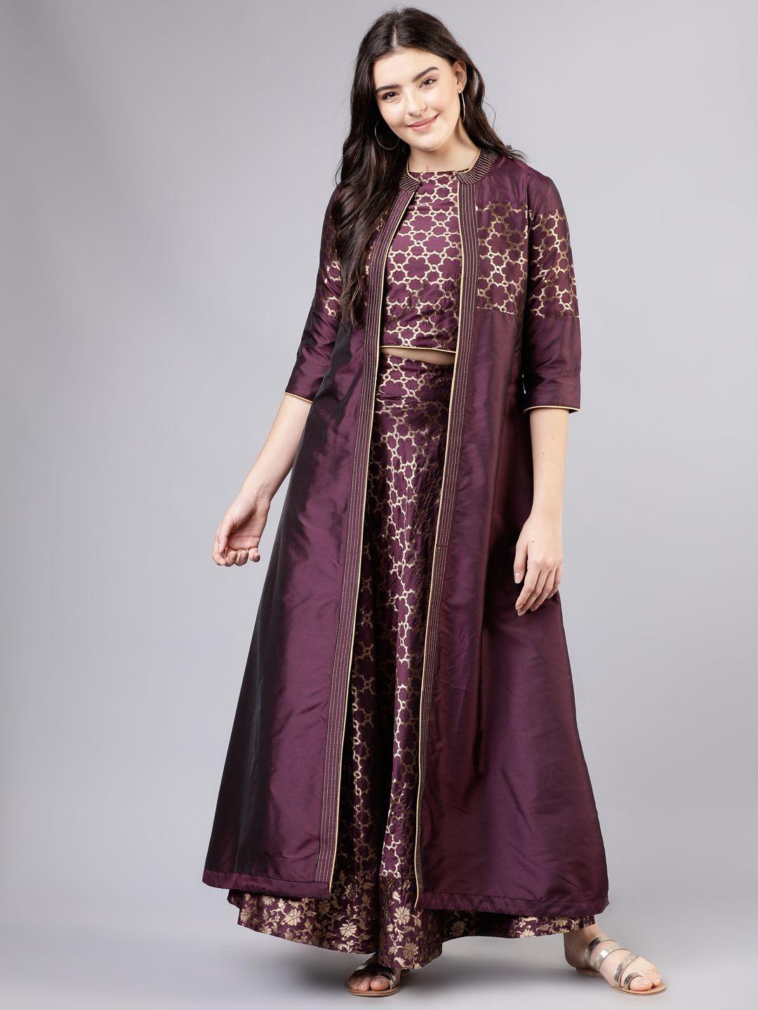 vishudh purple ready to wear lehenga with blouse