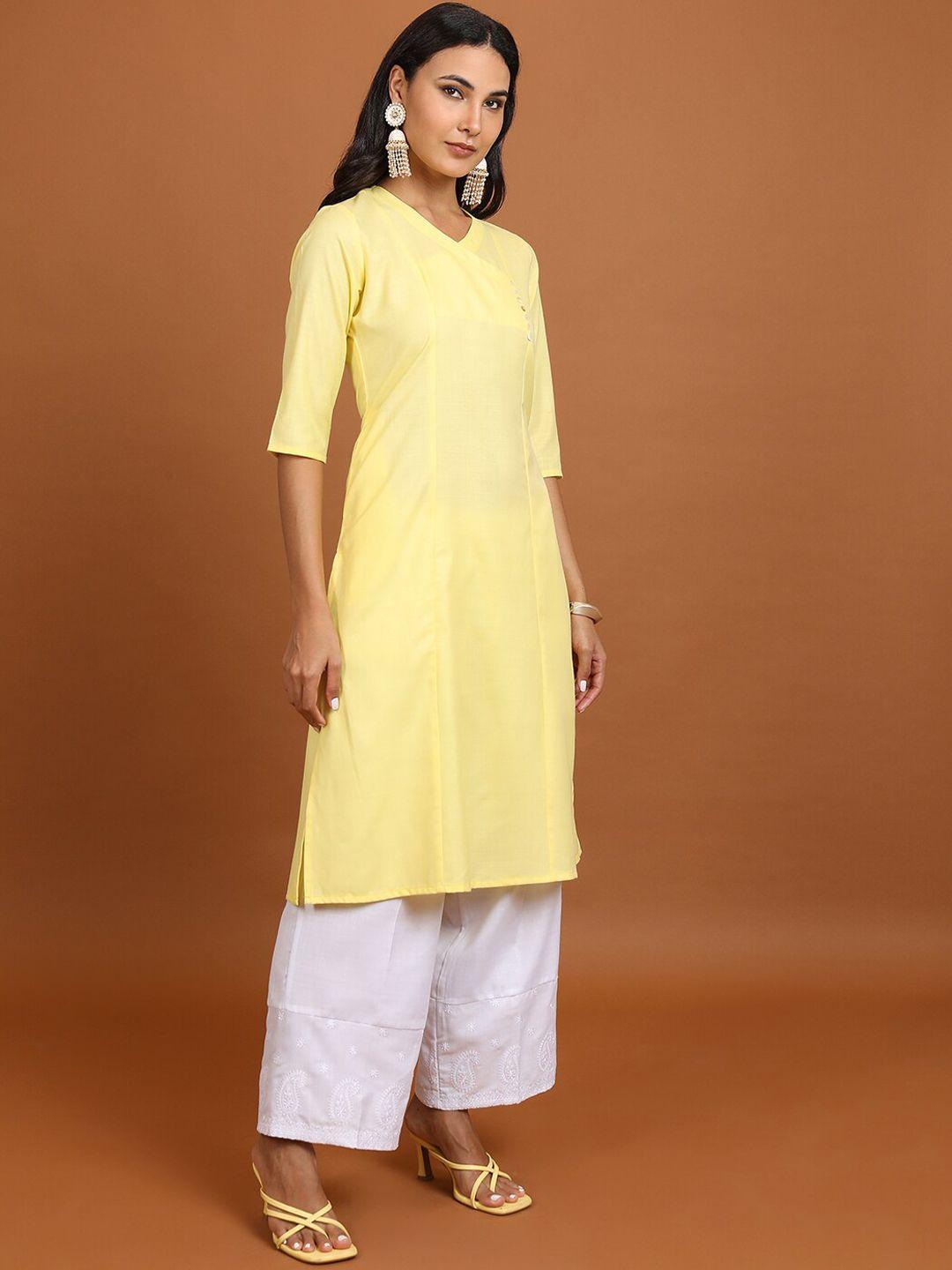 vishudh v-neck angrakha a-line kurta