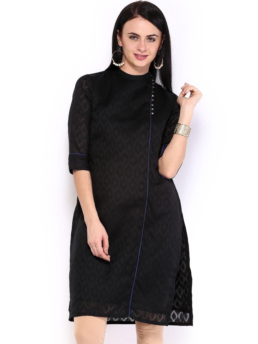 vishudh women black kurta