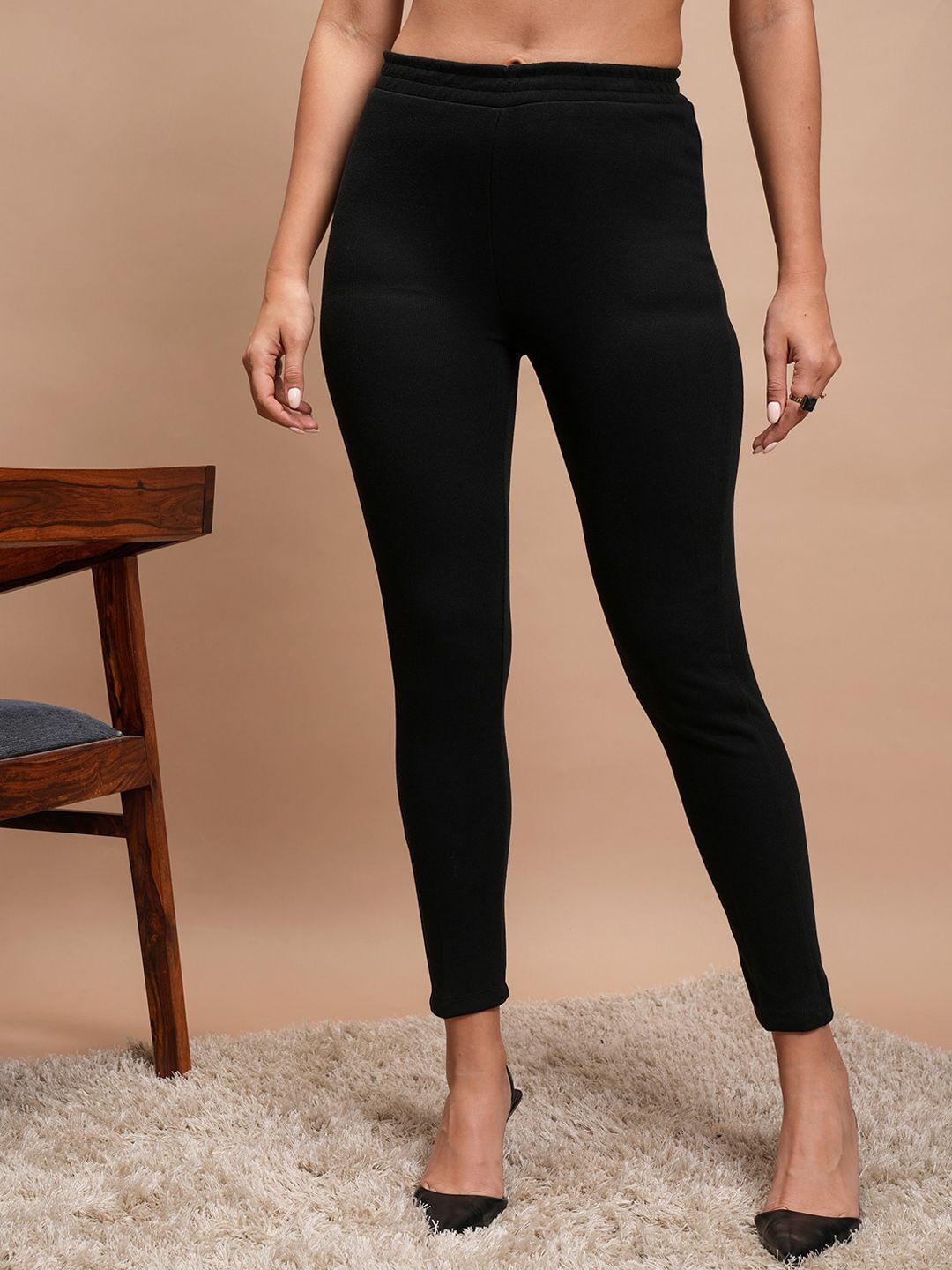 vishudh women black trousers