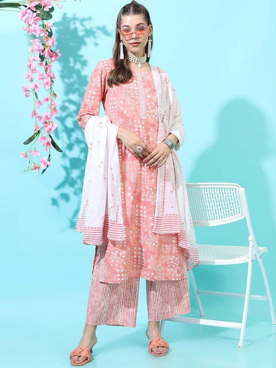 vishudh women floral pure cotton kurta set