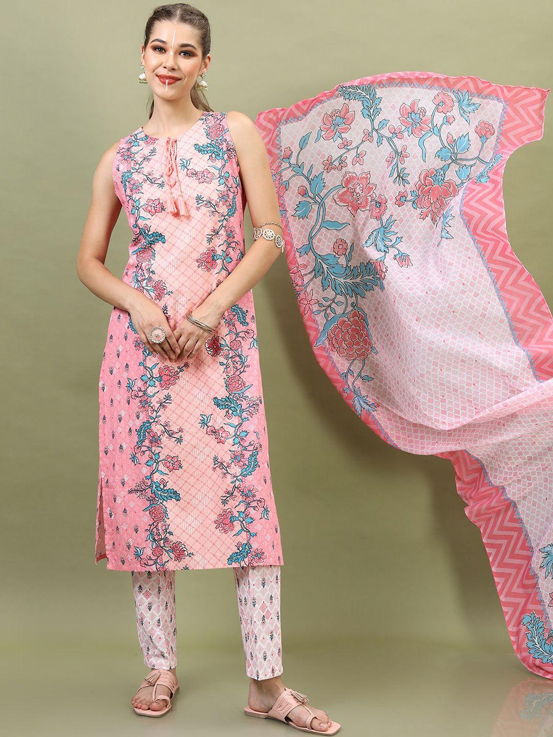 vishudh women geometric pure cotton kurta set