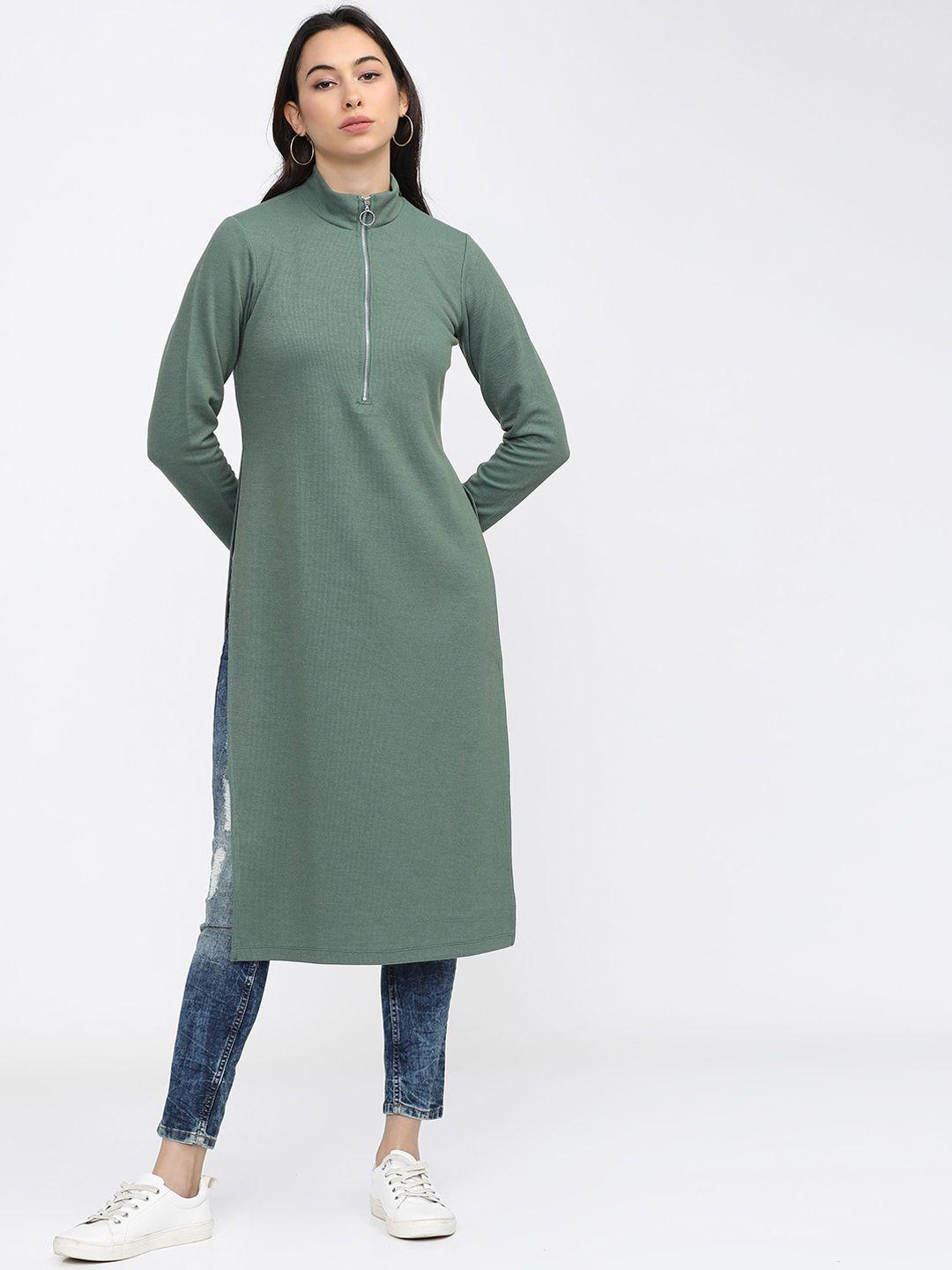 vishudh women green kurta