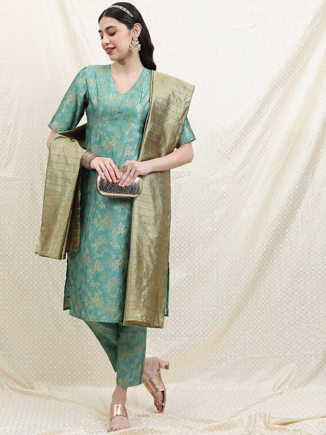 vishudh women kurta with trousers & dupatta