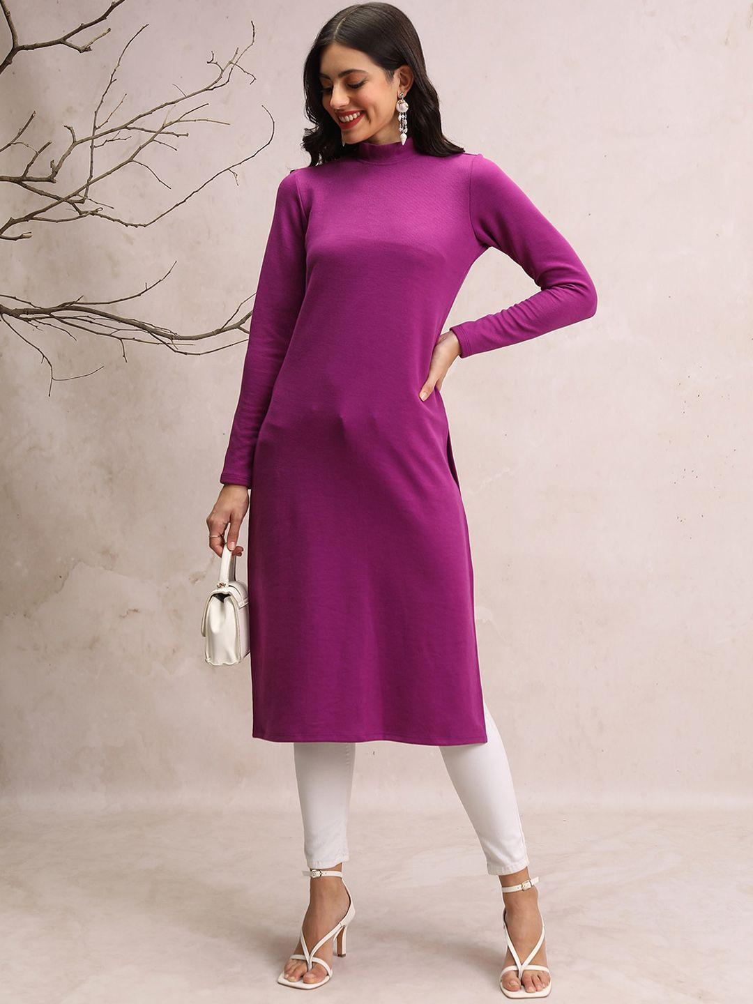 vishudh women purple kurta