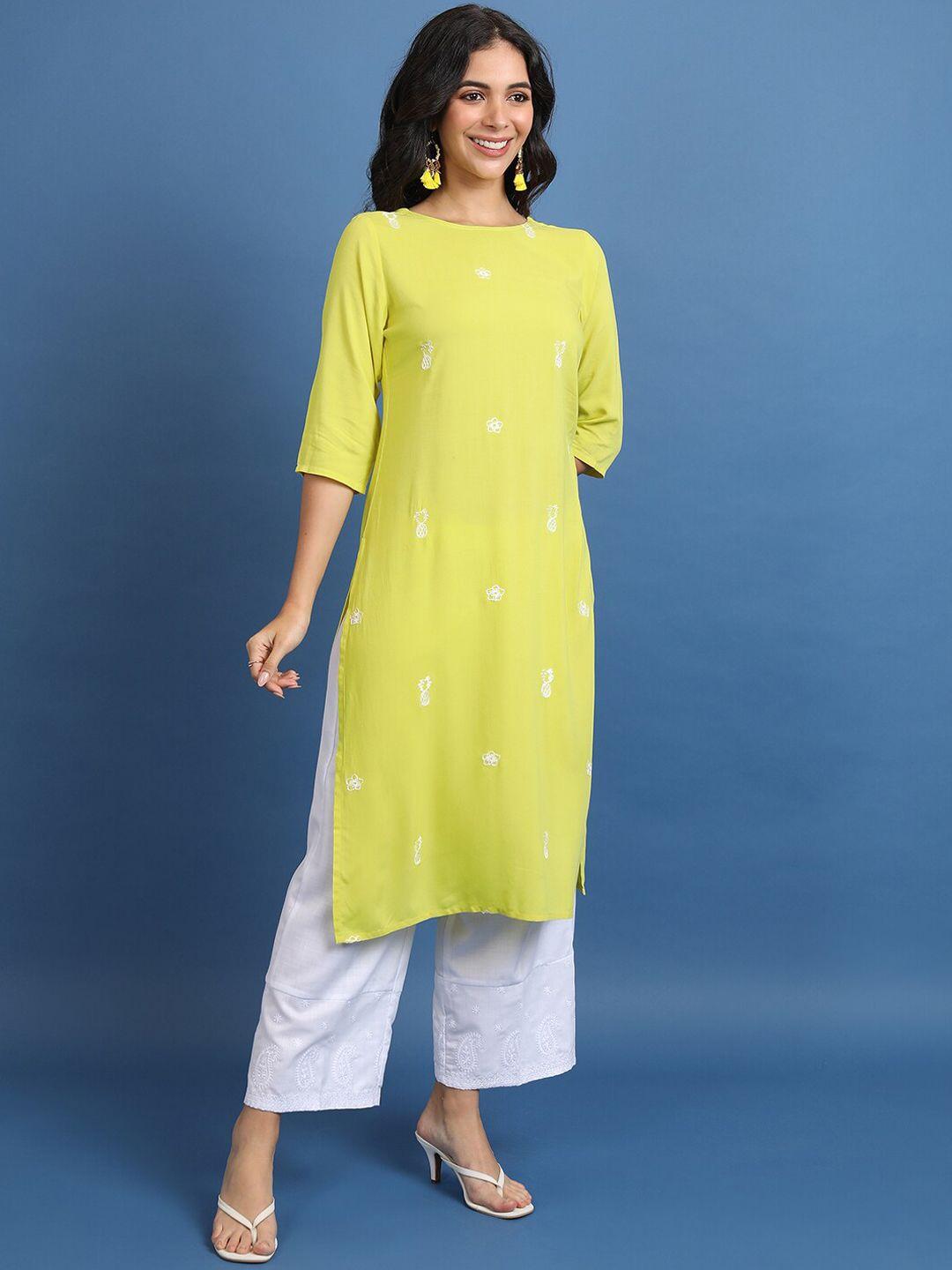 vishudh women yellow kurta