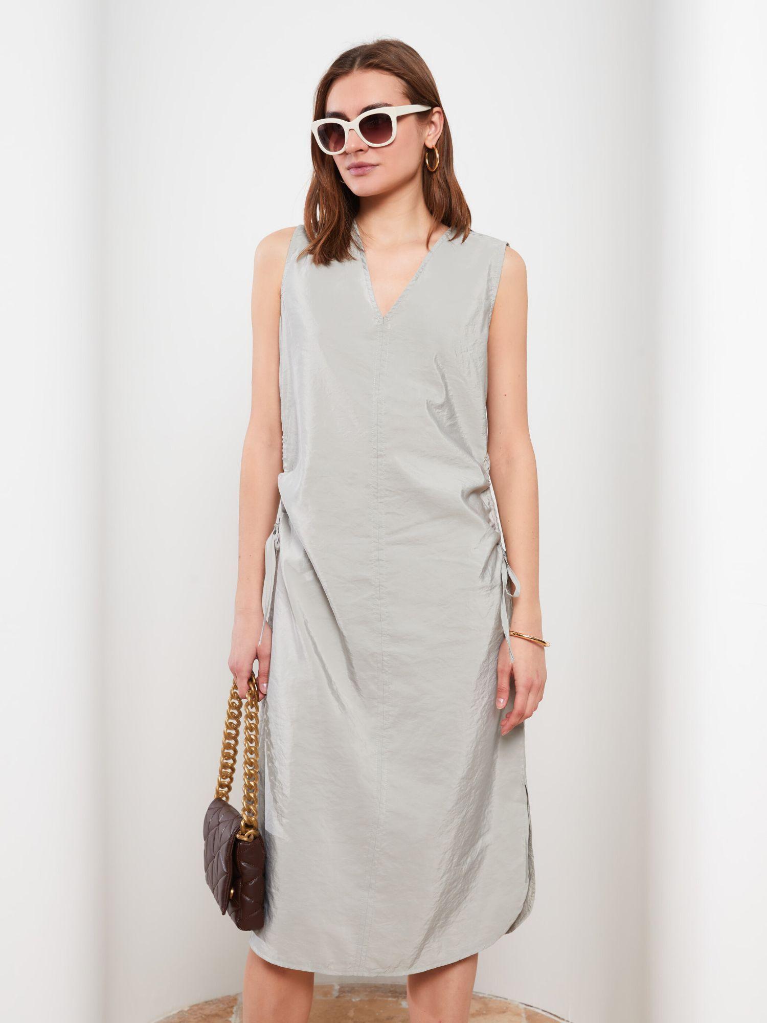 vision woven dress green