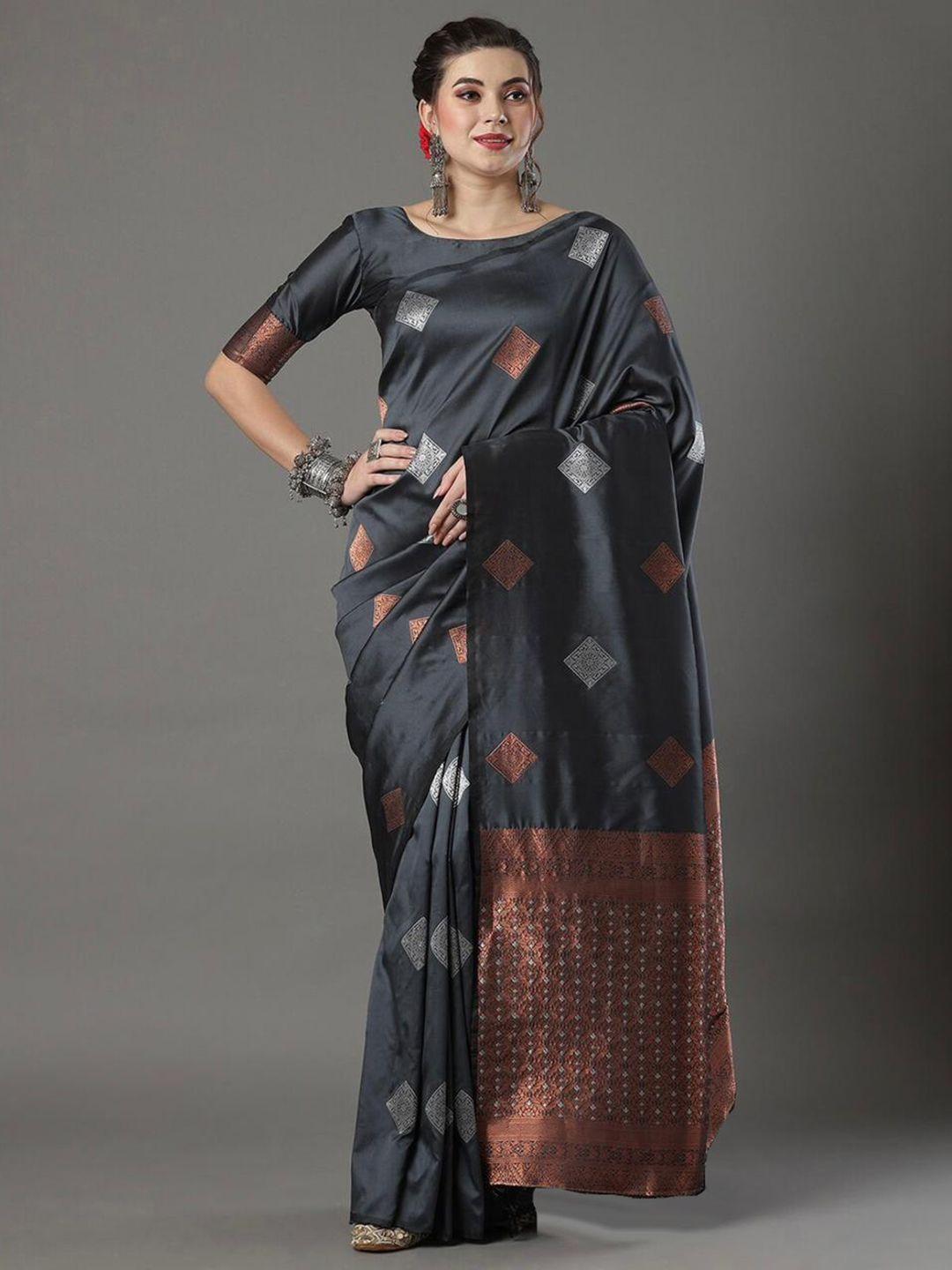 visit wear ethnic motif woven design kanjeevaram saree