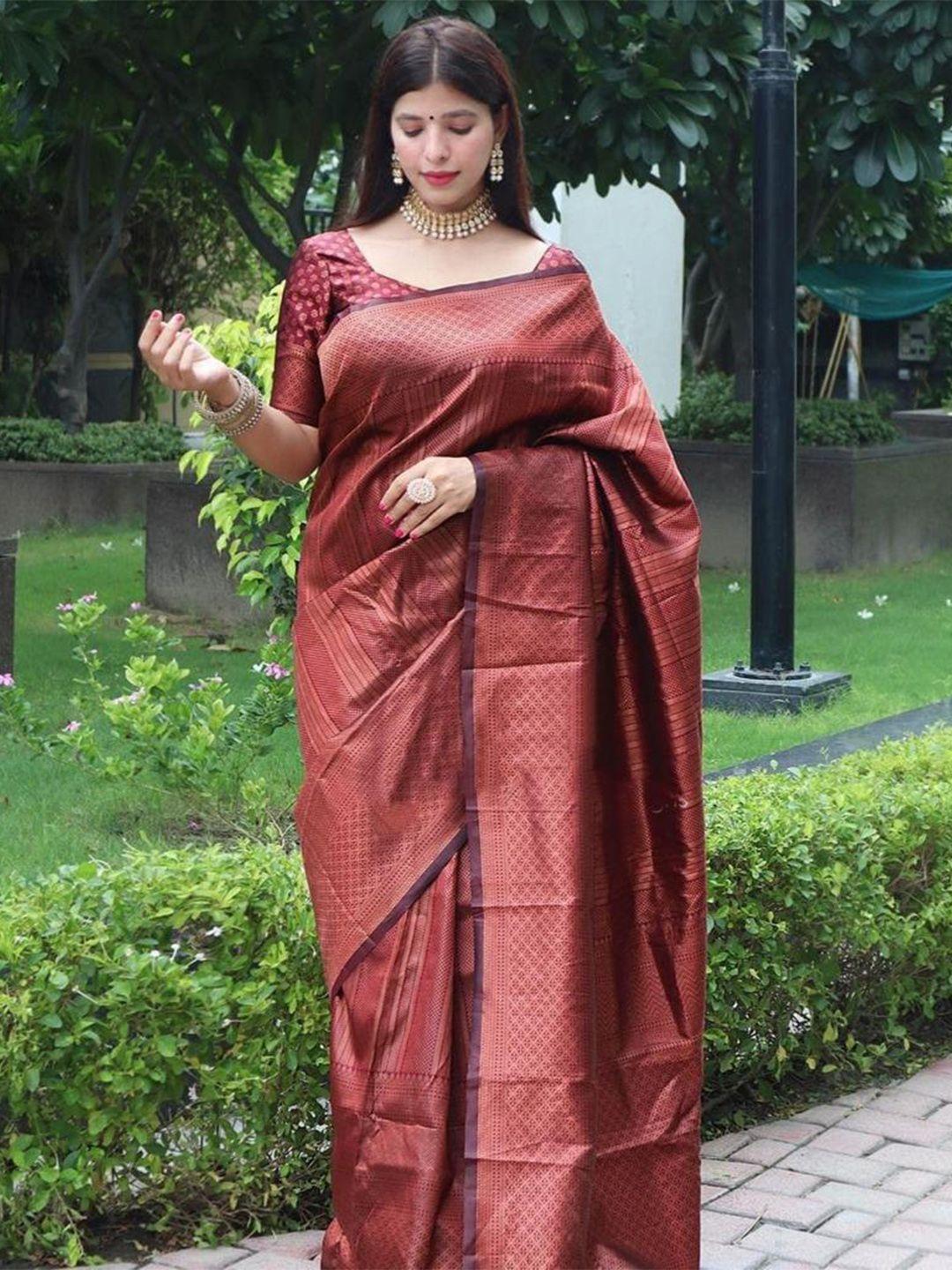 visit wear ethnic motifs woven design art silk kanjeevaram saree