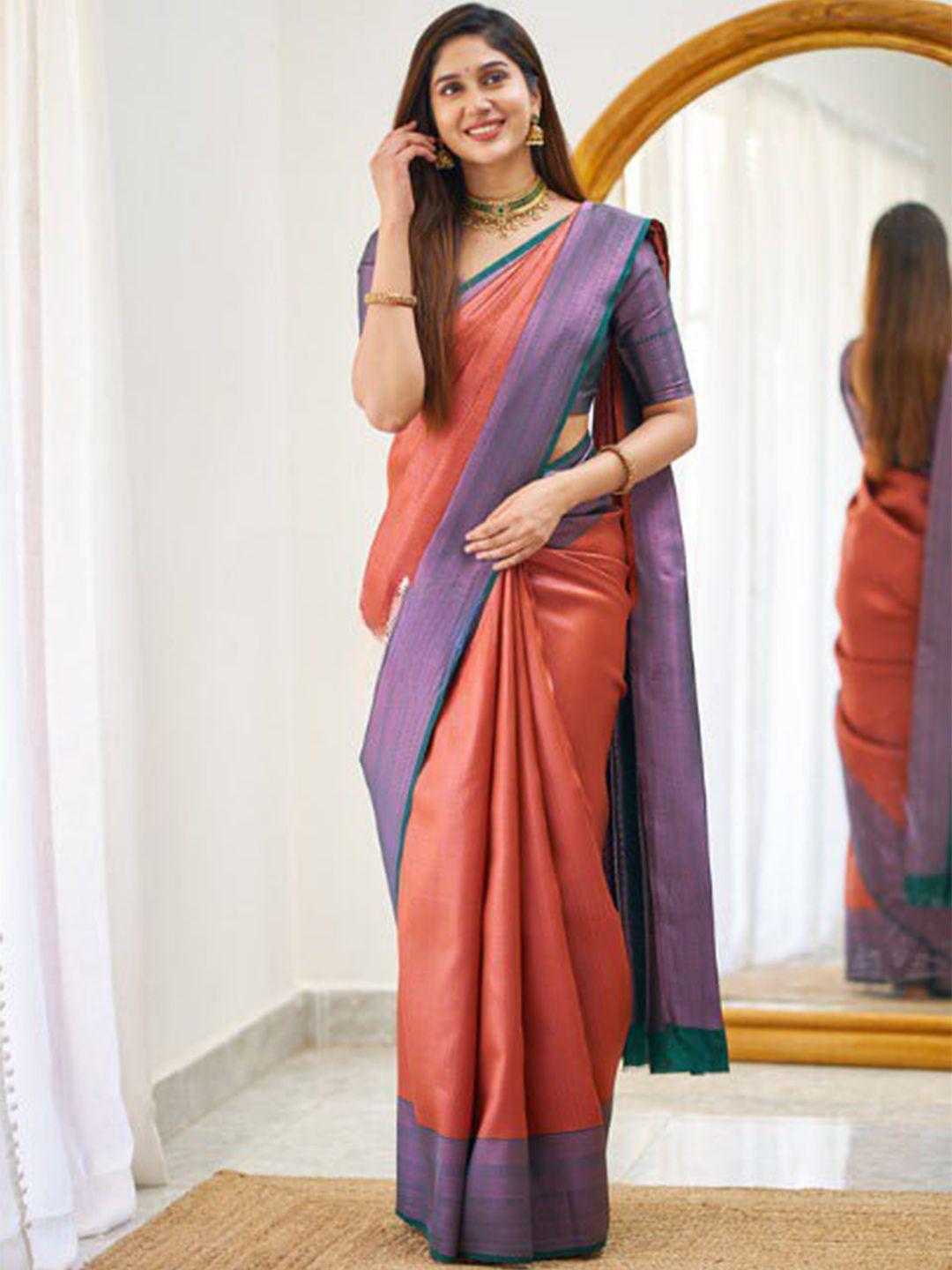 visit wear ethnic motifs woven design zari detail saree