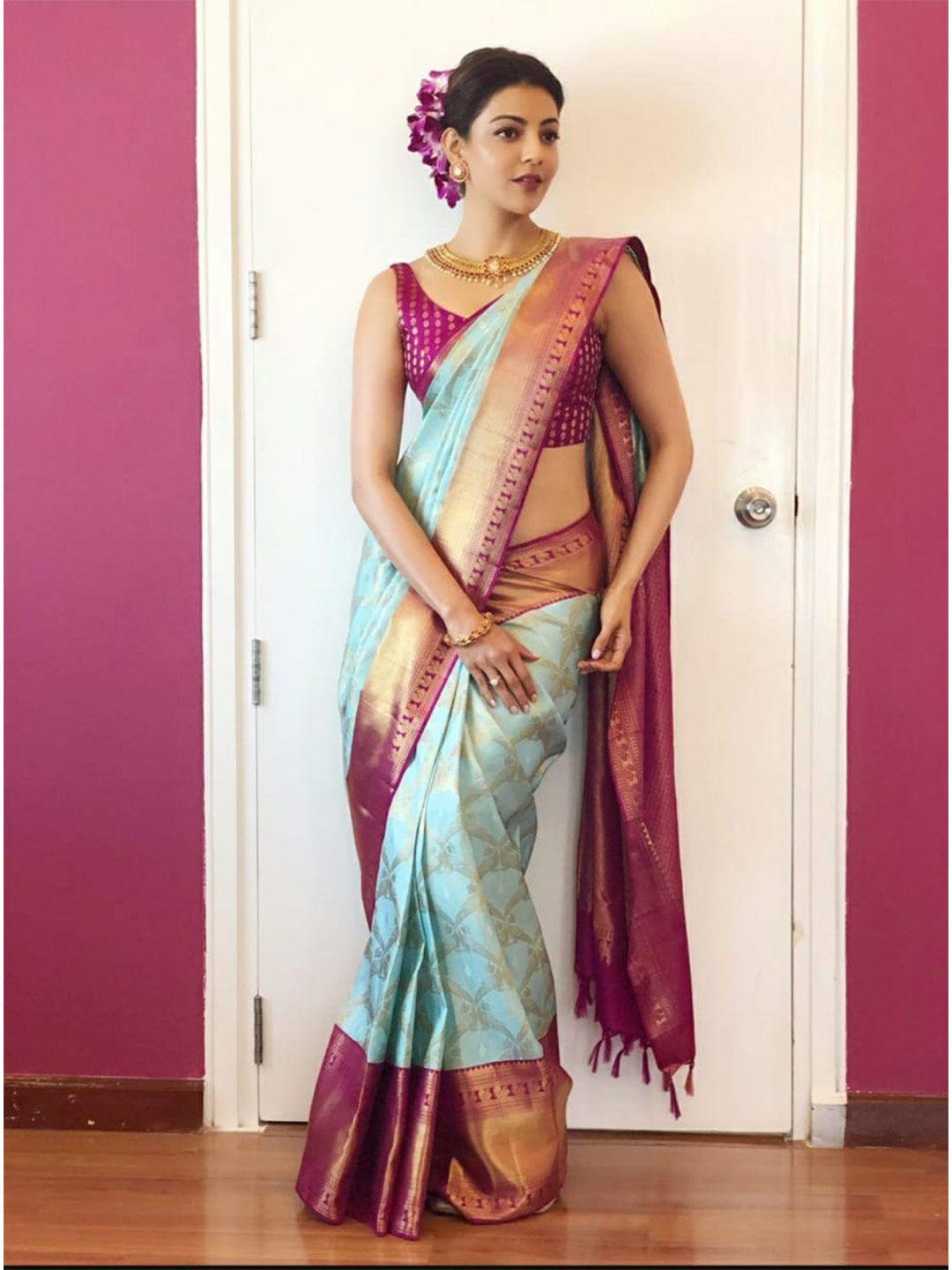 visit wear multicoloured art silk kanjeevaram saree