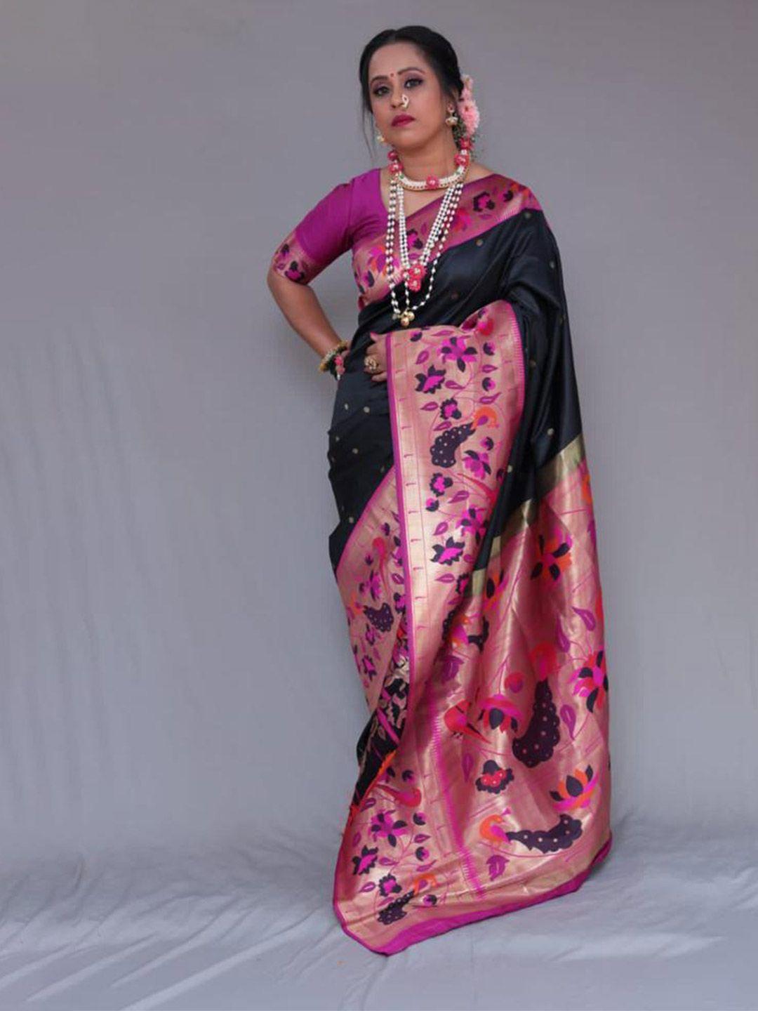 visit wear woven design ethnic motifs zari banarasi saree