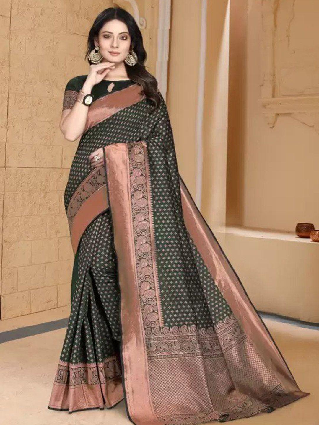 visit wear woven design ethnic motifs zari banarasi saree