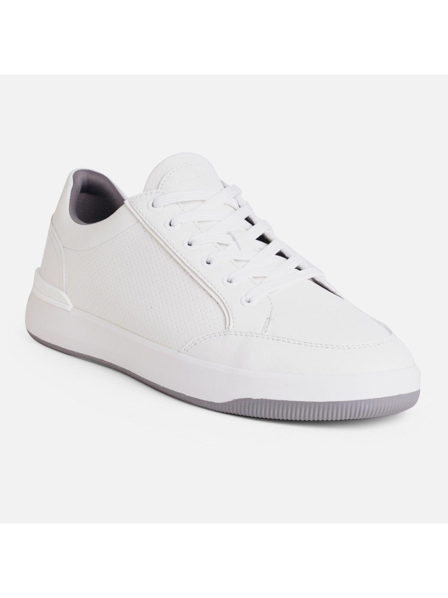 visku synthetic white solid sneakers
