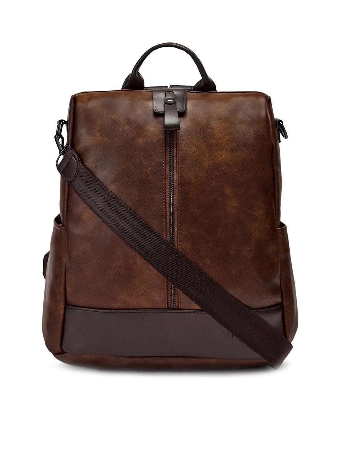 vismiintrend women brown & black  pu trendy backpack