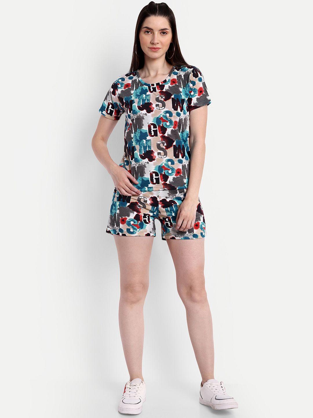 viso printed t-shirt & shorts