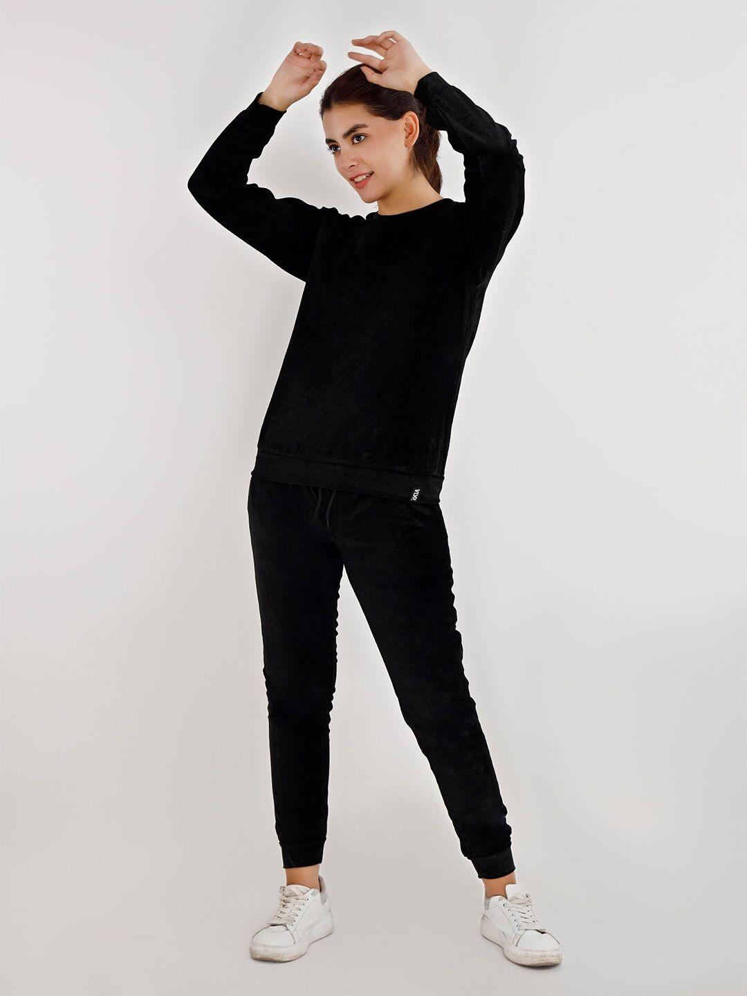 viso round neck velvet tracksuit