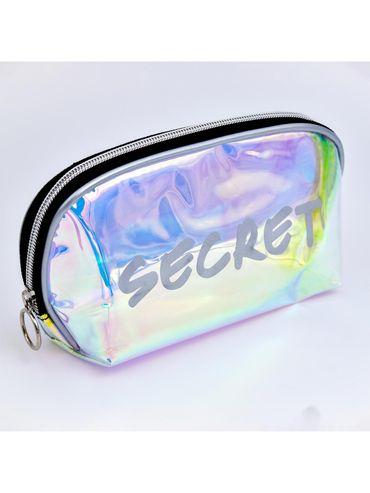 visual echoestm glam it up secret holographic multi-purpose make up travel pouch black