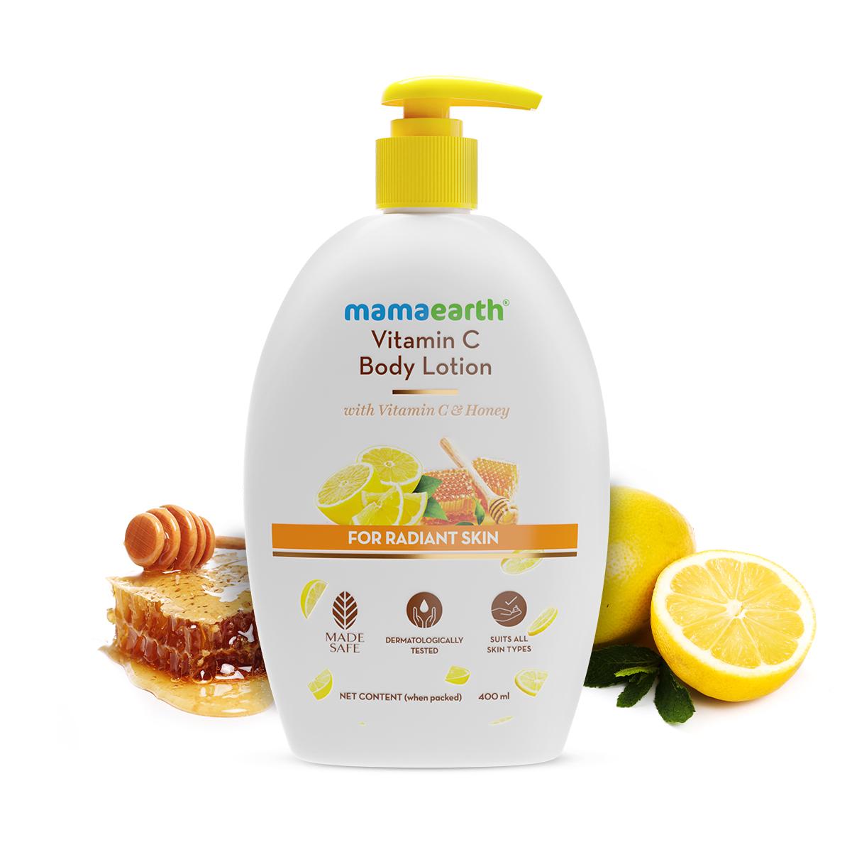 vitamin c body lotion with vitamin c and honey for radiant skin - 400 ml