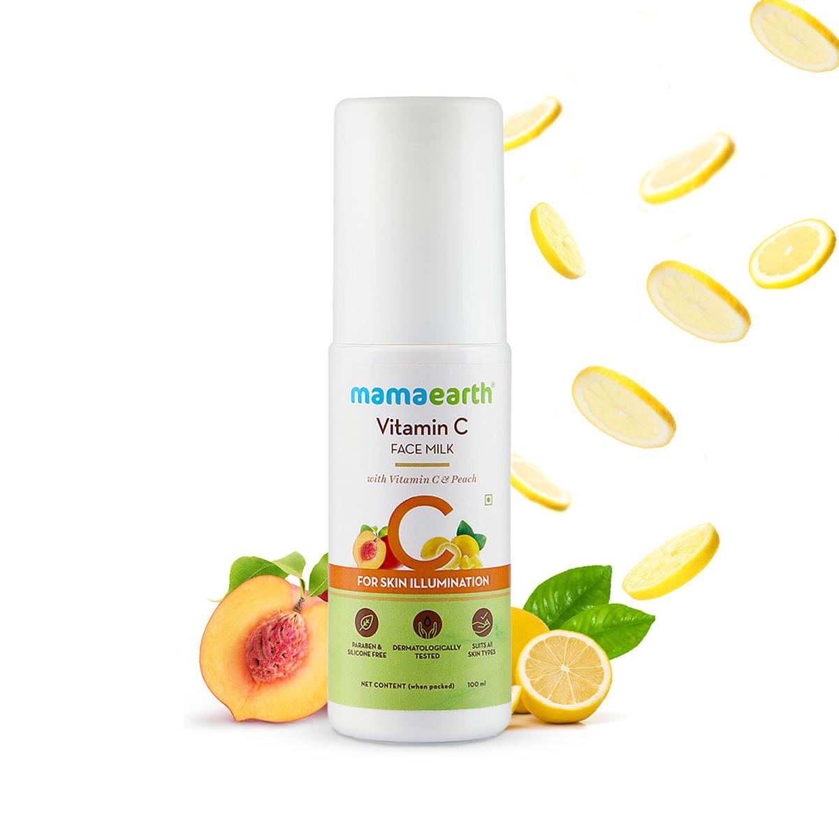 vitamin c face milk with vitamin c and peach for skin illumination - 100 ml