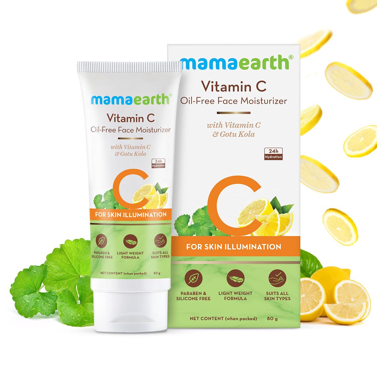 vitamin c oil-free moisturizer for face with vitamin c and gotu kola for skin illumination - 80 ml