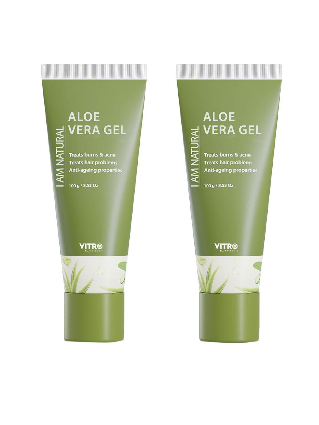 vitro set of 2 i am natural aloe vera gel - 100g each