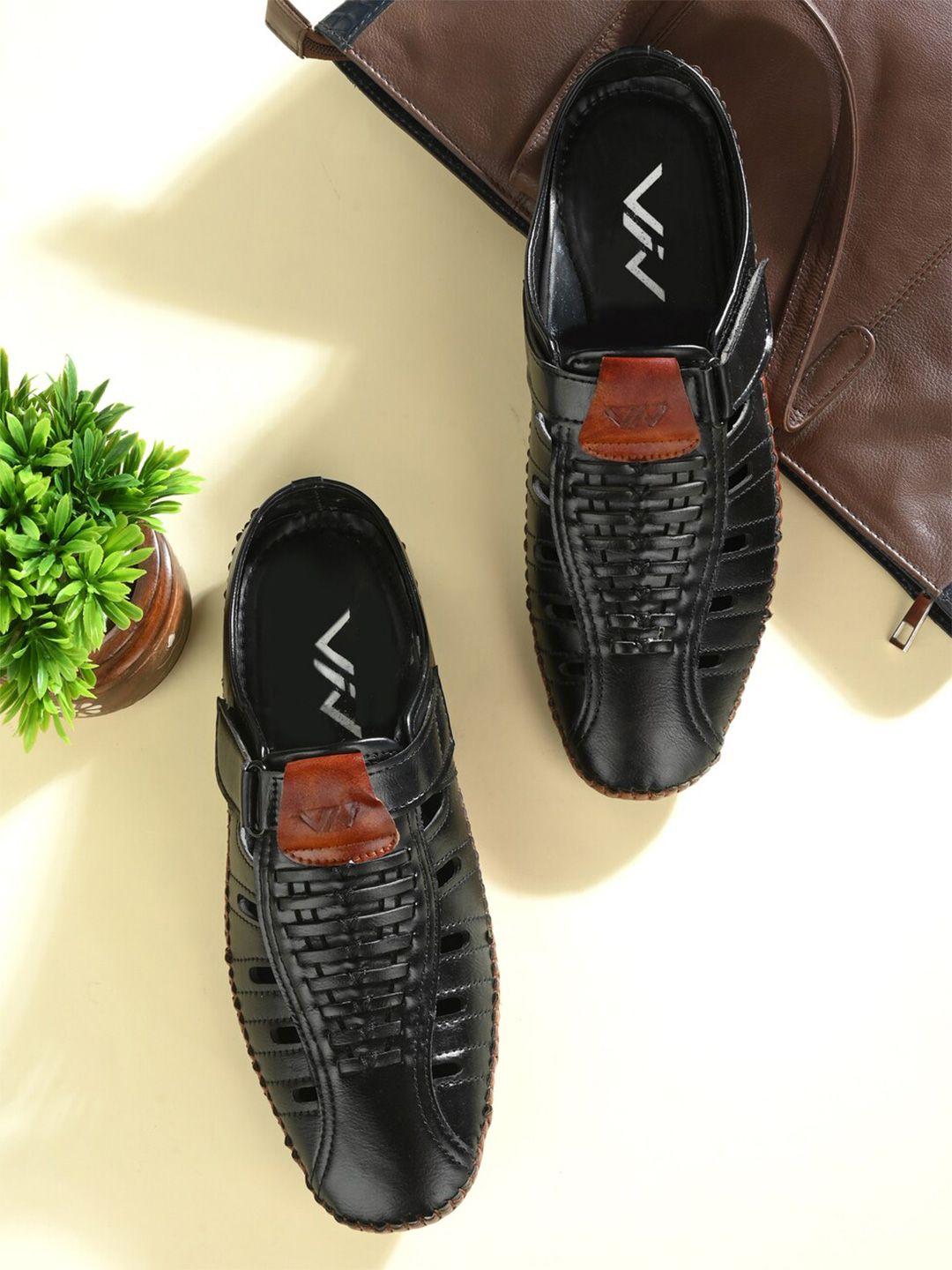 viv men colourblocked shoe-style sandals