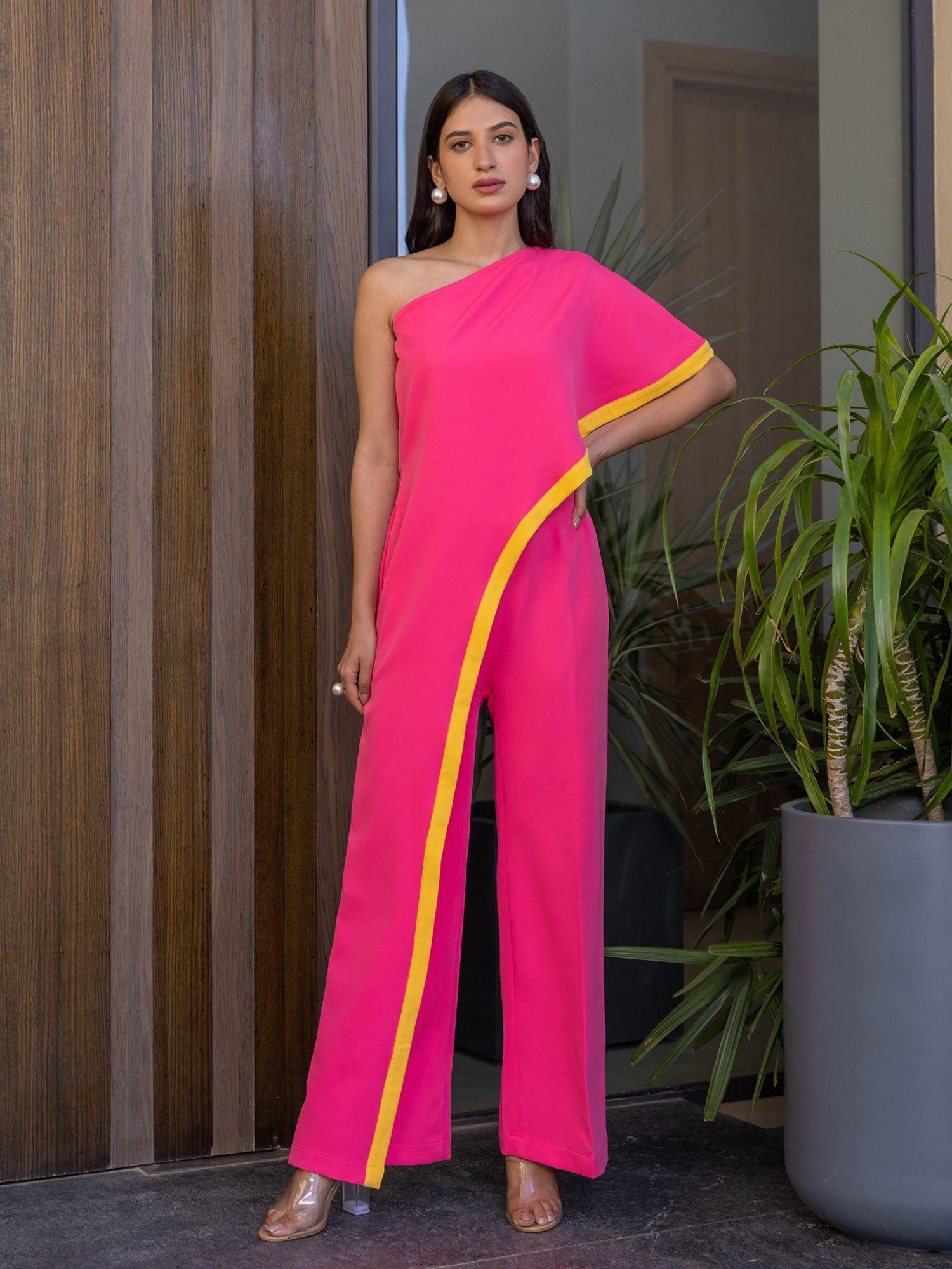 viva sunshine one shoulder jumpsuit