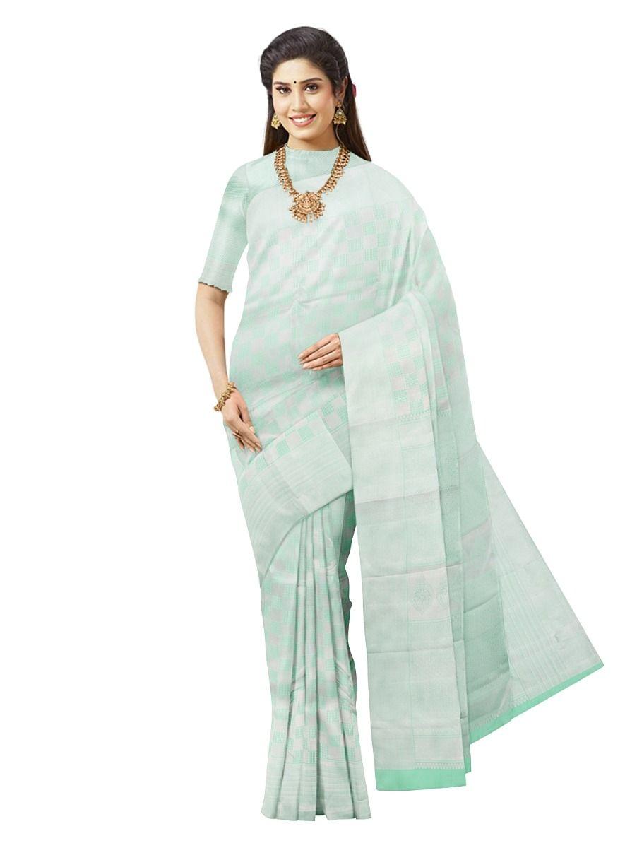 vivaha wedding mint green silk saree - pgb7428072