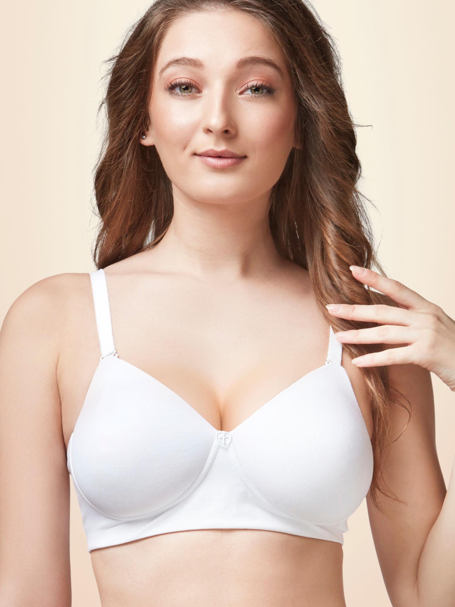 vivanta lightly-padded full coverage t-shirt bra - white