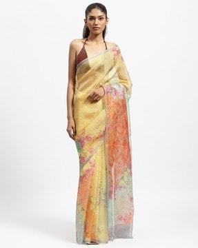 vive la libert printed saree