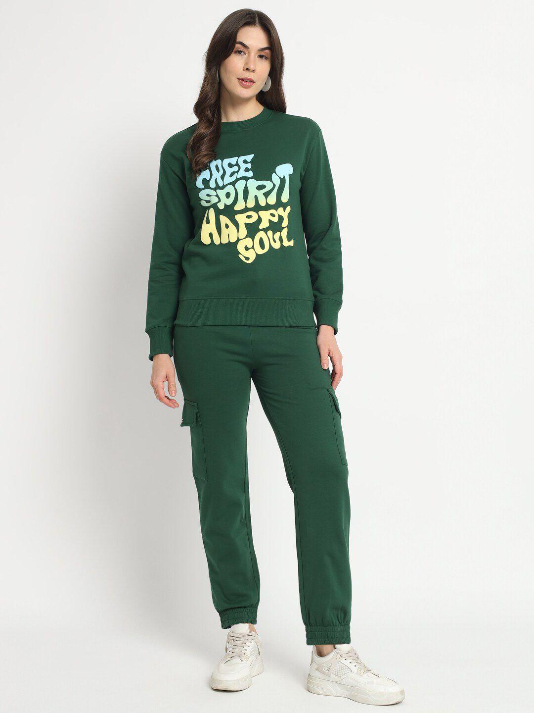 vividartsy printed pure cotton sweatshirt with trousers co-ords
