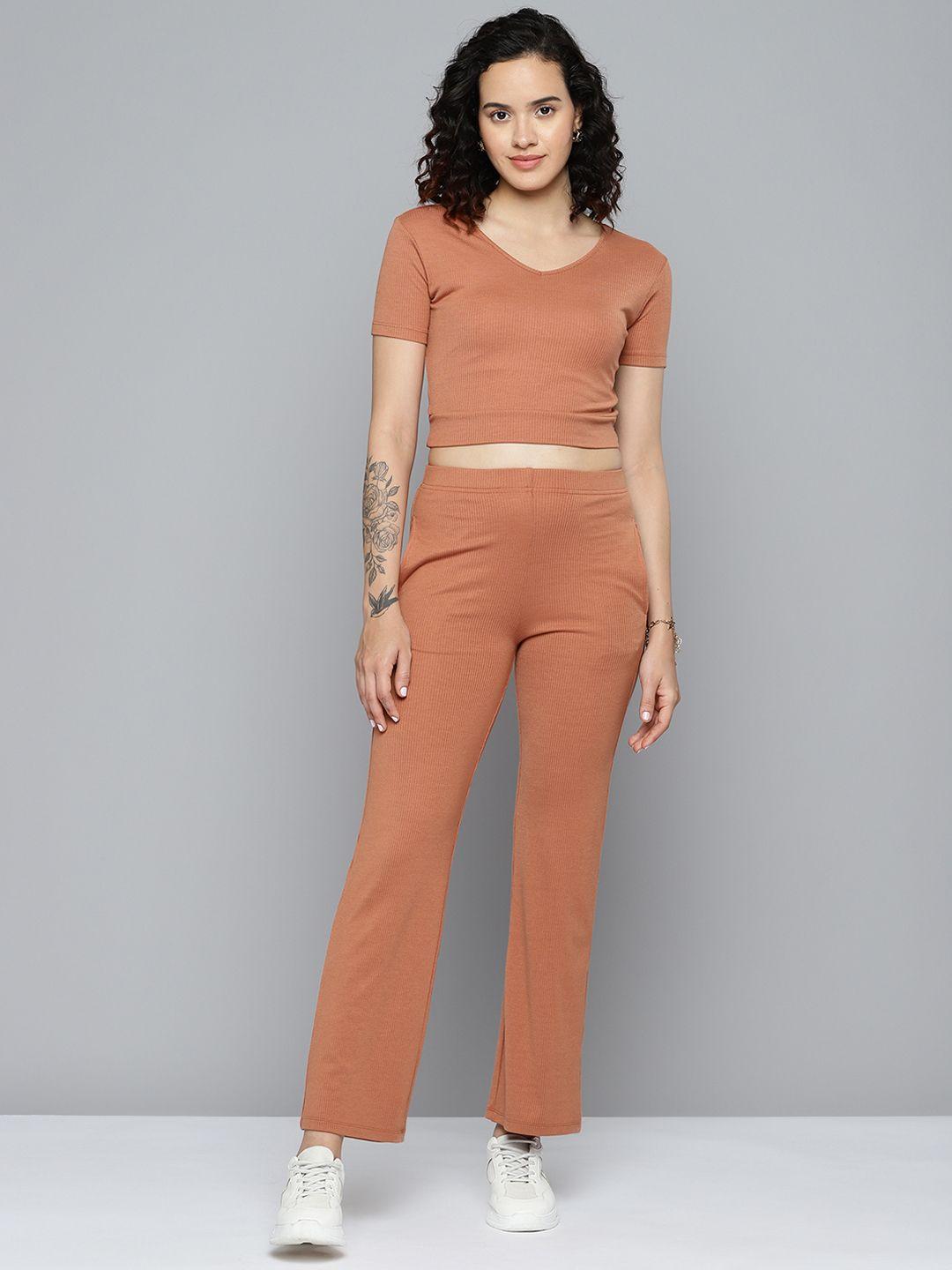 vividartsy solid top & trousers co-ords