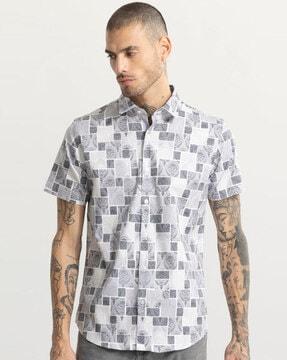 vividvortex checked regular fit shirt