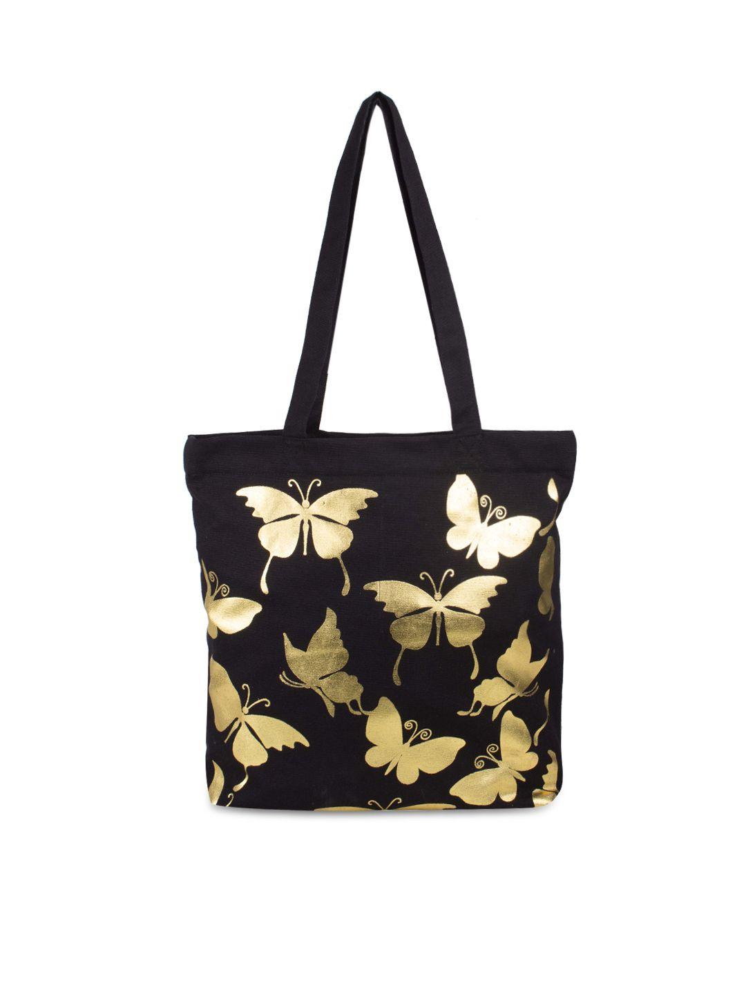 vivinkaa black printed tote bag