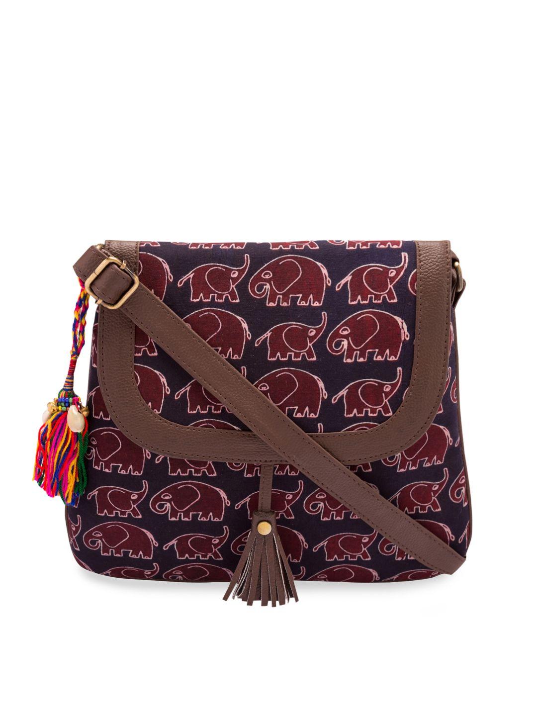 vivinkaa blue printed sling bag