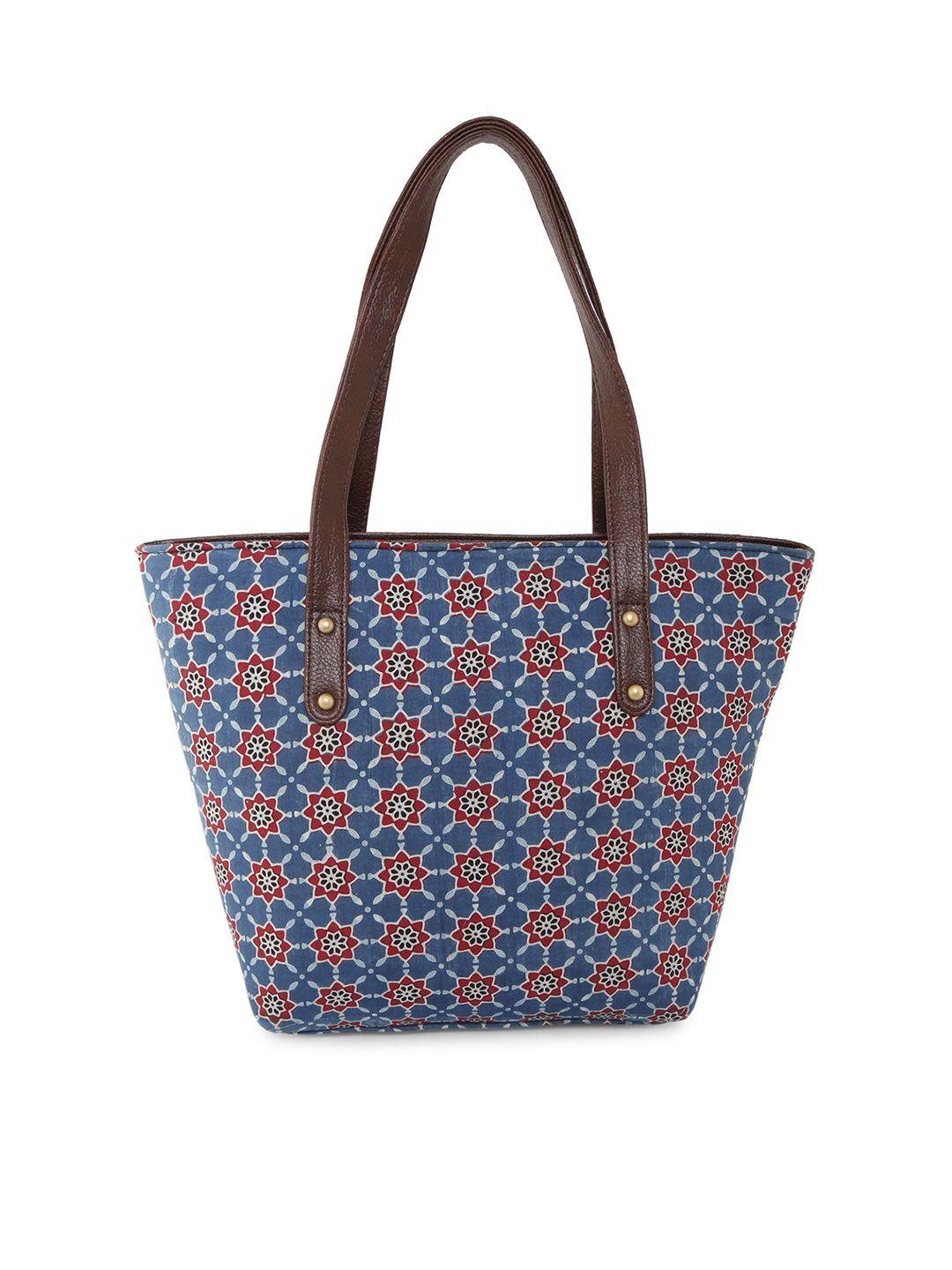 vivinkaa blue printed tote bag