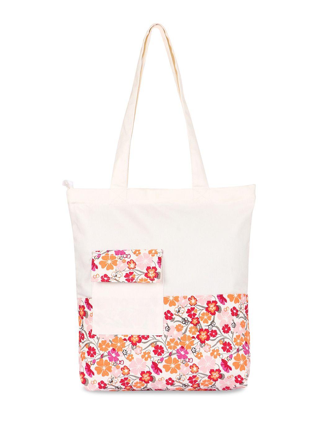 vivinkaa floral printed canvas shopper tote bag