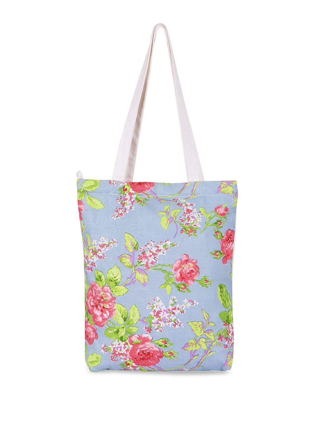 vivinkaa floral printed canvas shopper tote bag