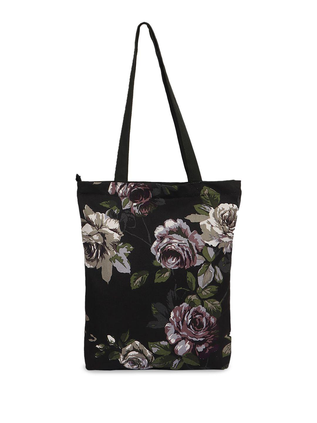 vivinkaa floral printed oversized canvas shopper tote bag