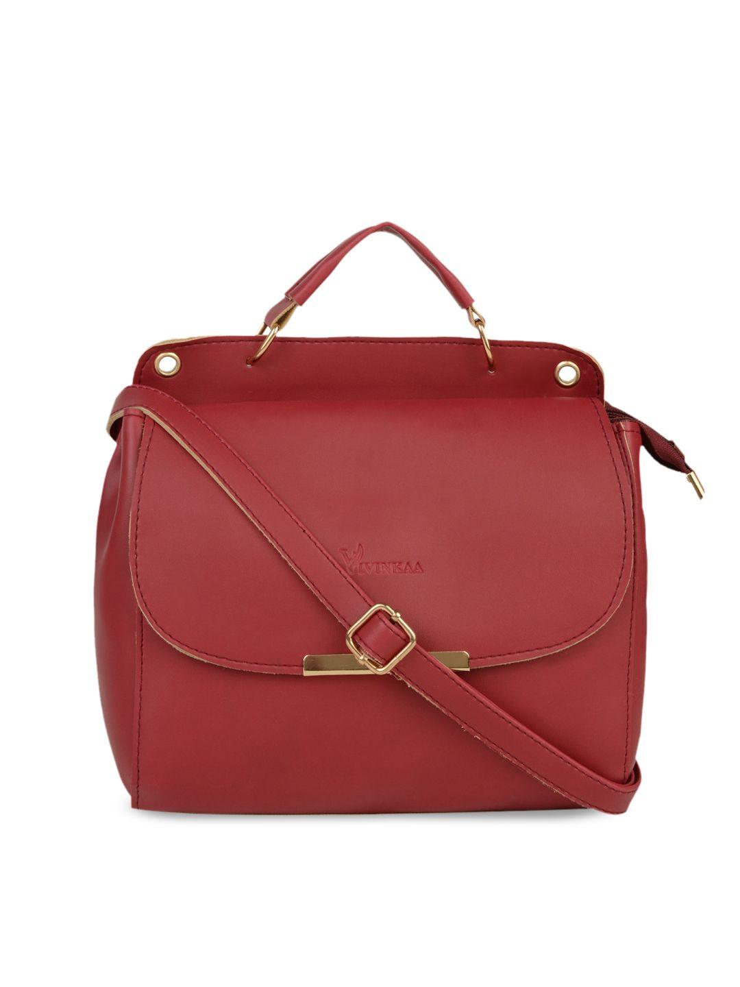 vivinkaa maroon solid sling bag