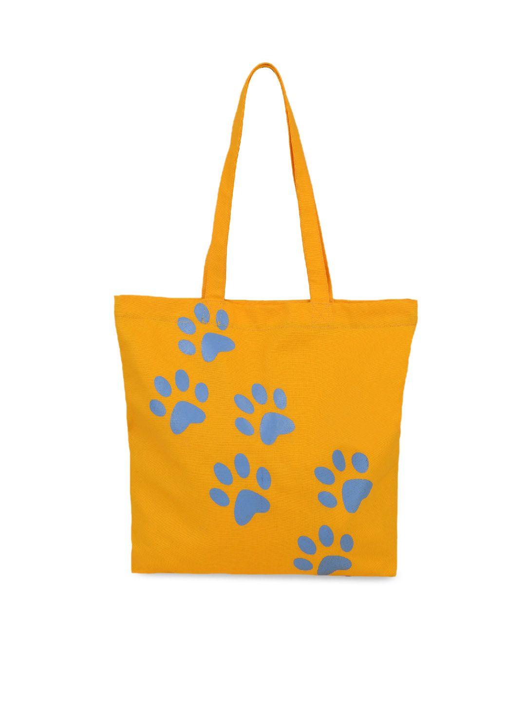 vivinkaa yellow & blue printed tote bag