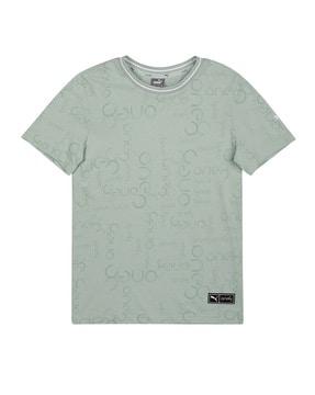 vk brand print crew-neck t-shirt