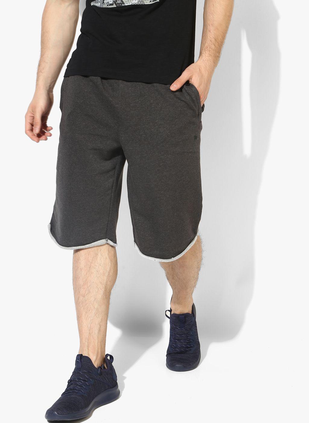 vk one8 knitted dark grey shorts