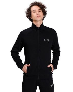 vk zip-front jacket with branding