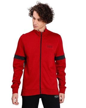 vk zip-front jacket with branding